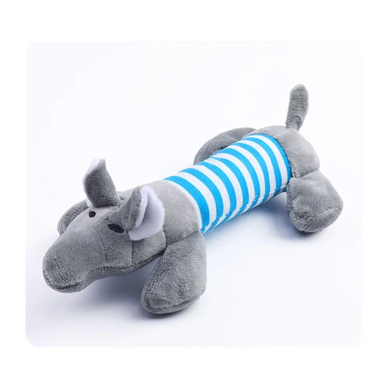 Plush Cartoon Embroidery Pet Toys (Duck / Pig / Elephant)